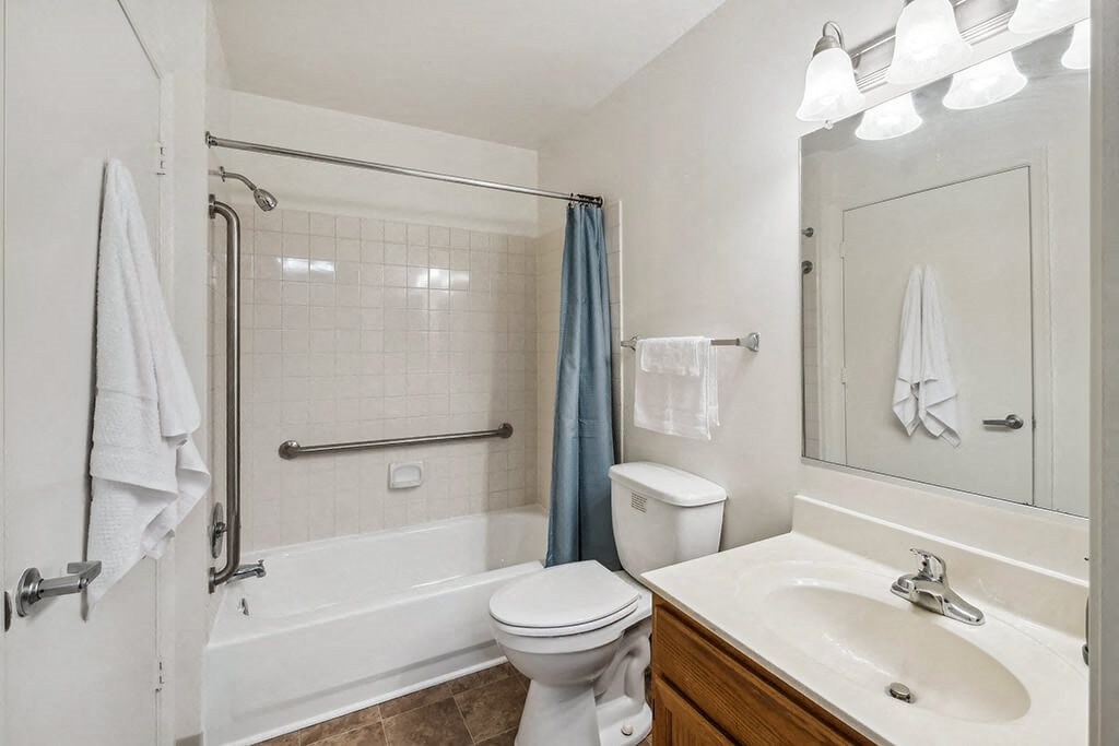 Bathroom at The Woods at Victoria Park Apartments in Woodbridge VA